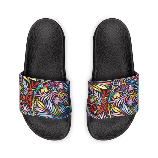 Removable Strap Sandals Colorful Feathers