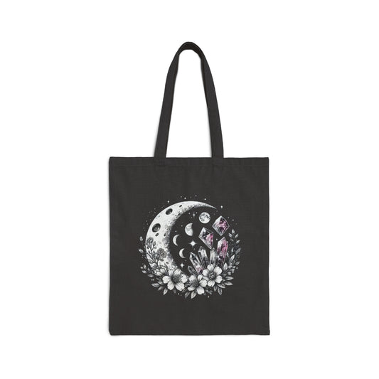 Tote Bag Moon with colored Gems