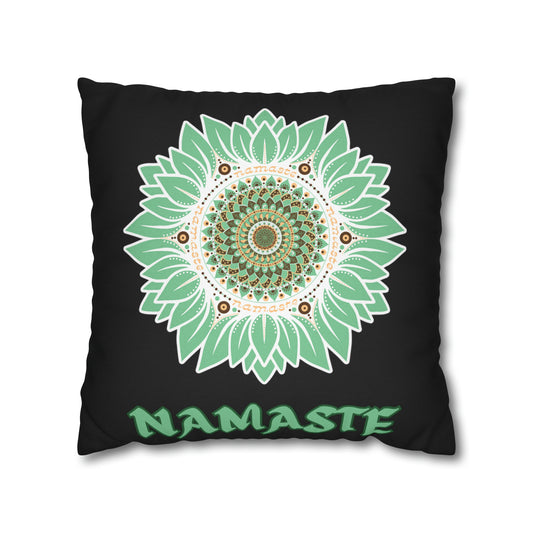 Pillow Case Mandala Namaste black