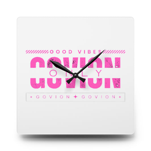 Wall Clock GOVION Good Vibes only