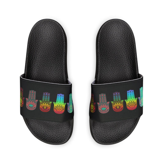 Removable Strap Sandals Hamsa Hand pattern