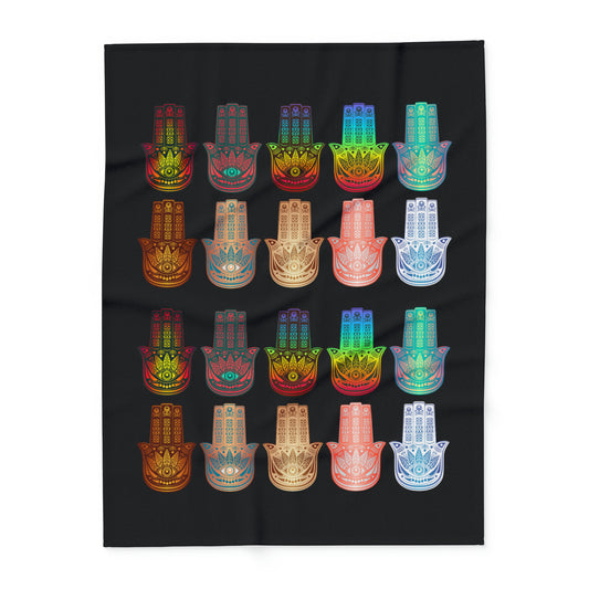 Fleece Blanket Hamsa Hands