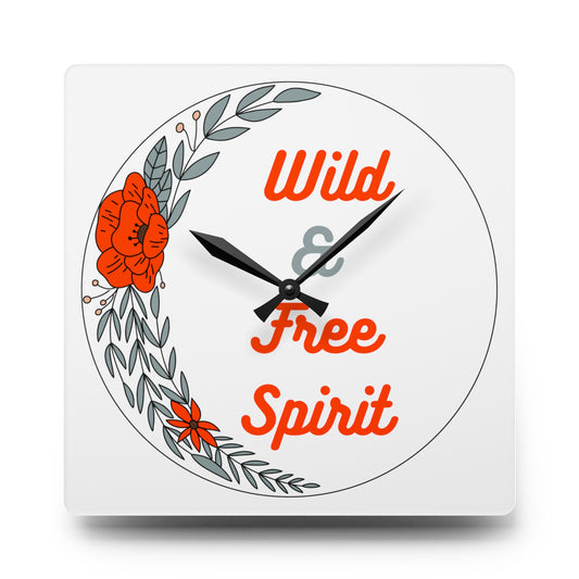 Wall Clock Wild and Free Spirit