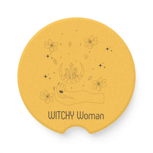 Car Coaster Witchy Woman Flowers