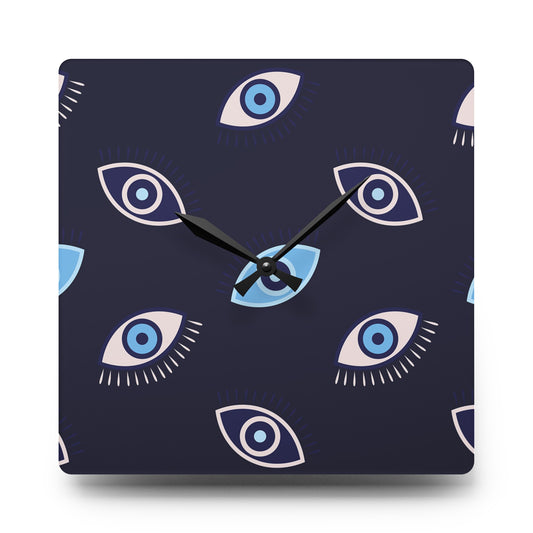 Wall Clock All seeing Eyes