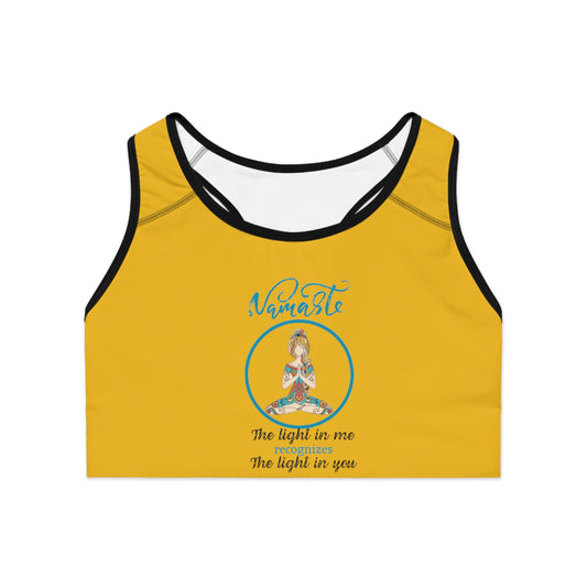 Sports Bra Namaste the Light in me recognize the Light in you