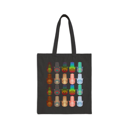 Tote Bag Hamsa Hands pattern