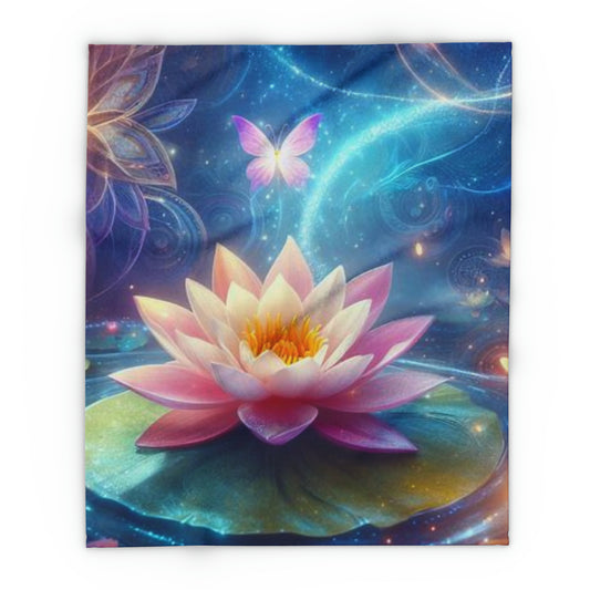 Fleece Blanket Lotus Flower