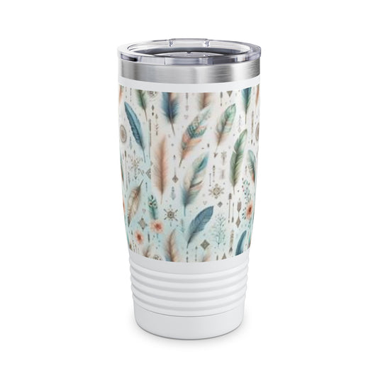 Ringneck Tumbler, 20oz Boho pattern blue