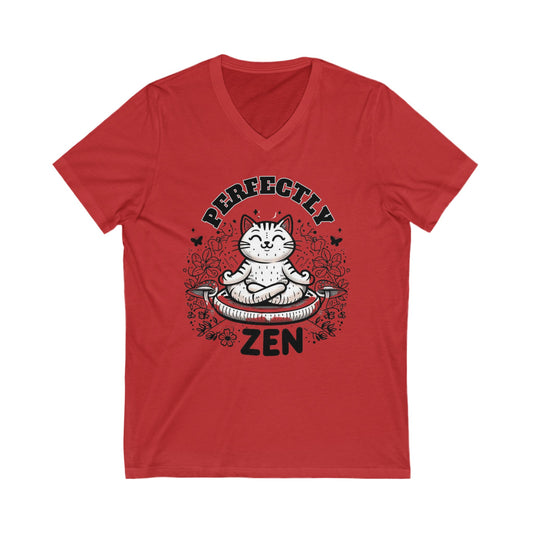 Unisex V-Neck Tee Perfectly Zen