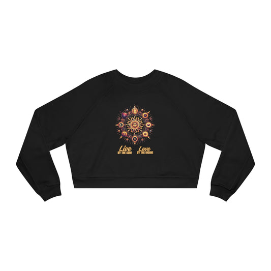 Cropped  Pullover Live by the sun Love by the moon