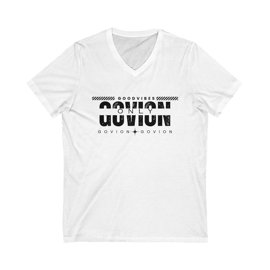 Unisex V-Neck Tee GOVION Good Vibes only