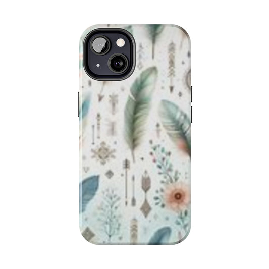 Tough  Cases Boho Feathers blue