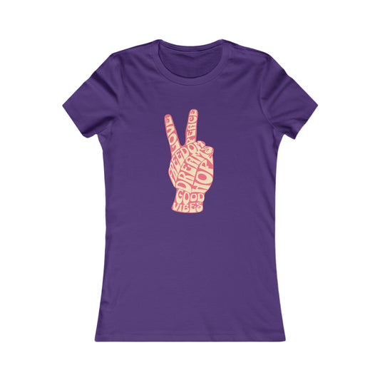 Women's T-shirt Peace Hand