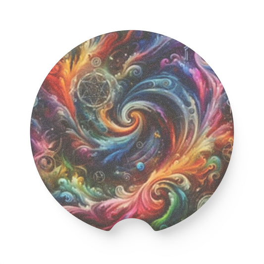 Car Coaster Colorful Waves