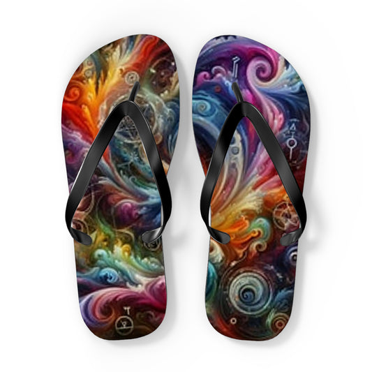 Flip Flops Colorful Waves