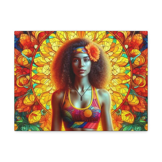 Canvas Woman with Afro